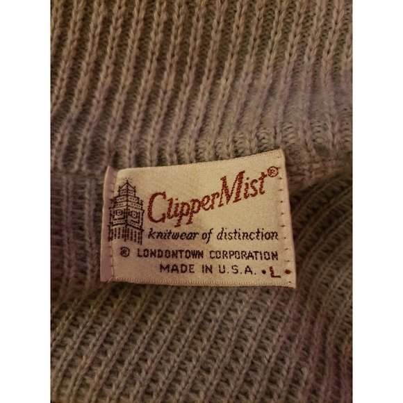 70s/80s Gray Zip Up‎ Cardigan - Picture 4 of 4